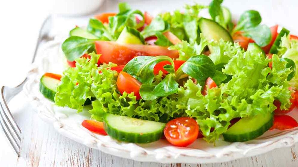 Vegetable salad for a favorite diet